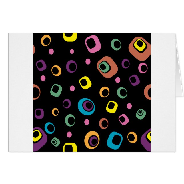 Cartão Anéis Abstrato (Frente Horizontal)