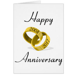 Cartão Anéis de bloqueio - data feita sob encomenda