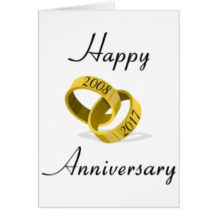 Cartão Anéis de bloqueio - data feita sob encomenda