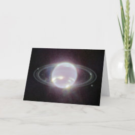 Cartão Anéis JWST do Planeta Netuno