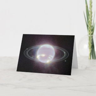 Cartão Anéis JWST do Planeta Netuno
