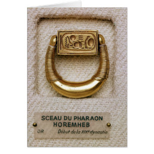 Cartão Anel com o selo do general Horemheb