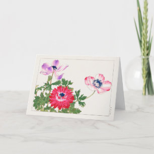 Cartão Anemone coronaria por Tanigami Konan
