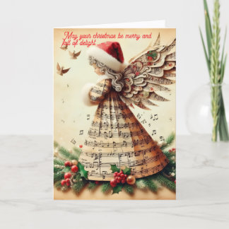 Cartão angel2 Folded Greeting Card