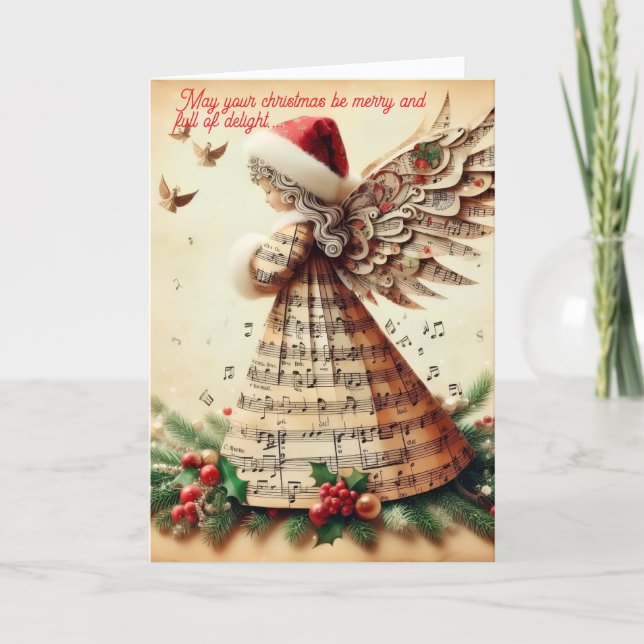 Cartão angel2 Folded Greeting Card (Frente)