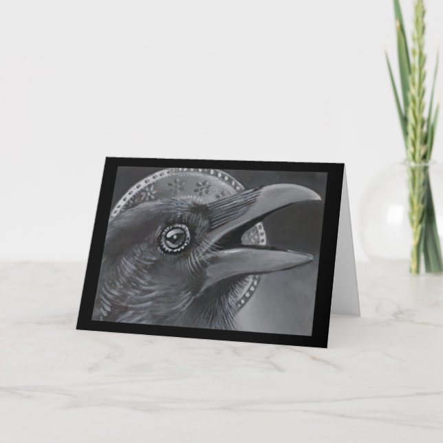 Cartão Angel Crow Christmas (Frente)