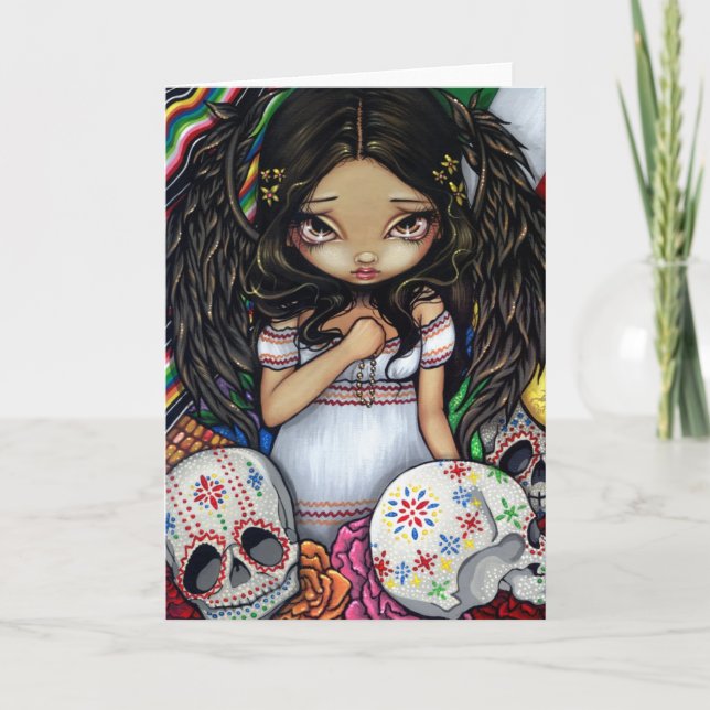 Cartão "Angel de los Muertos" Greeting Card (Frente)