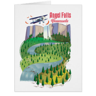 Cartão Angel Falls Venezuela