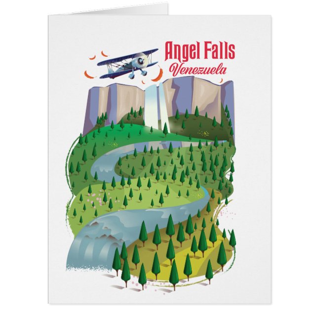 Cartão Angel Falls Venezuela (Frente)