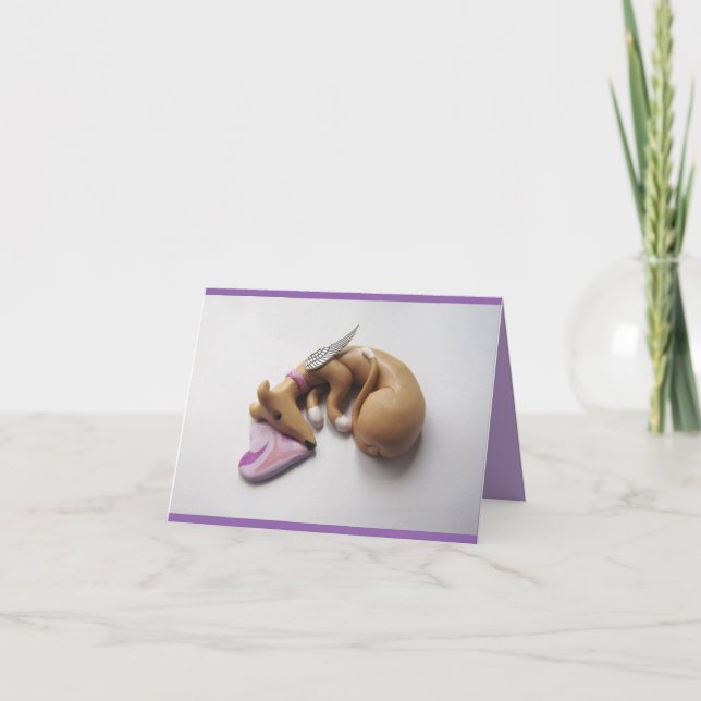 Cartão Angel Fawn De Fora De Whippet De Greyhound (Frente)