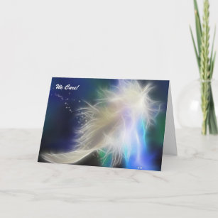Cartão Angel Feather e Stars Card