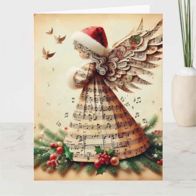 Cartão angel Folded Greeting Card (Frente)