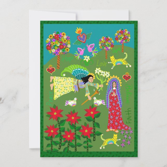 Cartão Angel Gabriel e a Virgem Maria Anunciam (Frente)