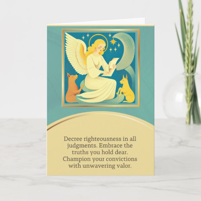 Cartão angel message happy birthday (Frente)