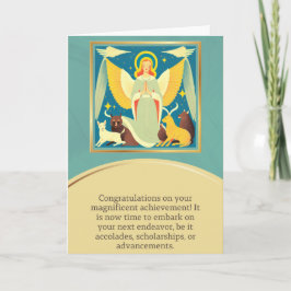 Cartão angel message happy birthday