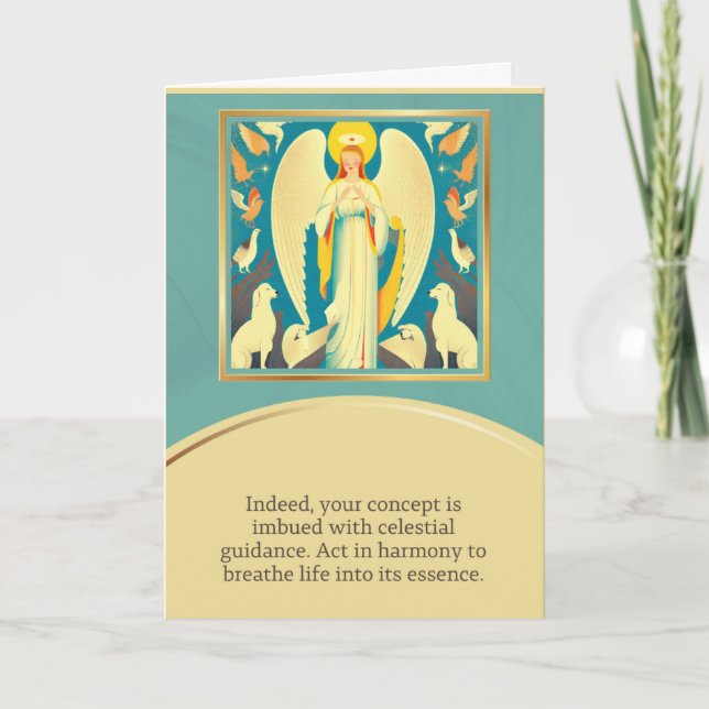 Cartão angel message happy birthday (Frente)