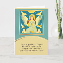 Cartão angel message happy birthday