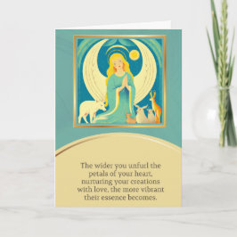 Cartão angel message happy birthday