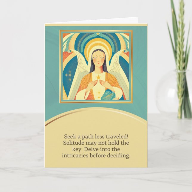 Cartão angel message happy birthday (Frente)