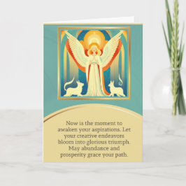 Cartão angel message happy birthday
