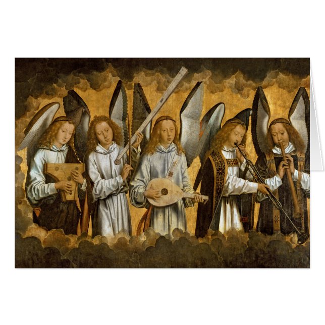 Cartão Angel Musicians c1480 (Frente Horizontal)