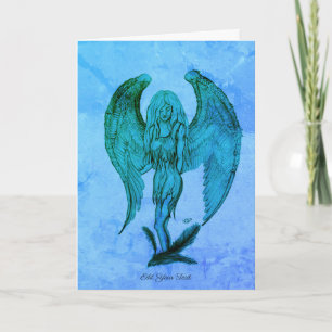 Cartão Angel no estilo de tatuagem