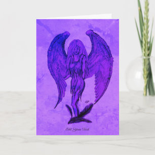 Cartão Angel no estilo de tatuagem