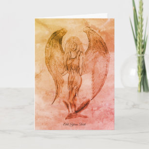 Cartão Angel no estilo de tatuagem