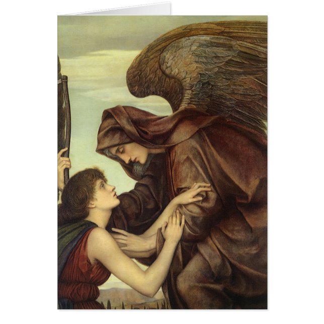 Cartão Angel of Death por Evelyn De Morgan (Frente)