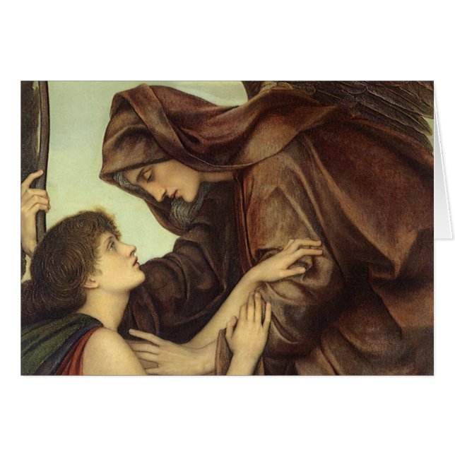 Cartão Angel of Death por Evelyn De Morgan (Frente Horizontal)