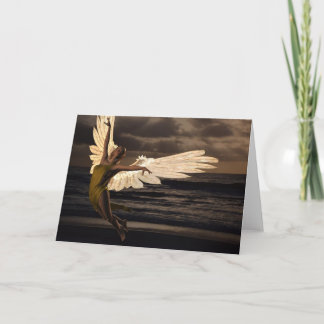 Cartão Angel of the Golden Sunset (blank)