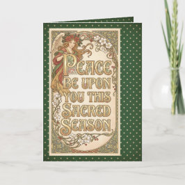 Cartão Angel of the Sacred Season Folded Greeting Card