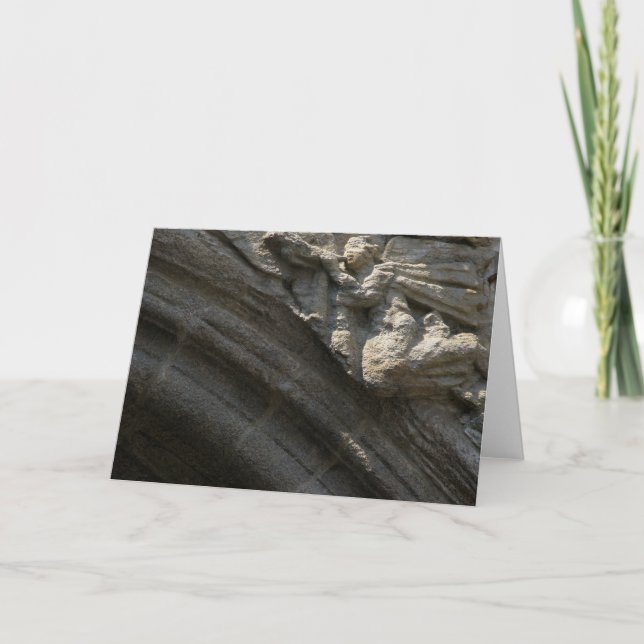 Cartão Angel on Santiago de Compostela Cathedral Card (Frente)