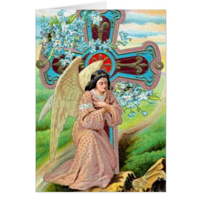 Cartão Angel Praying (Frente)
