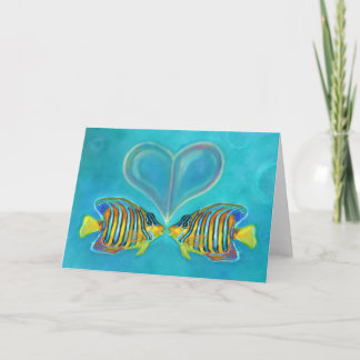 Cartão "Angelfish Love" Greeting Card - Art by Charis D