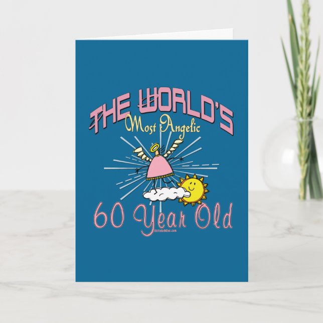 Cartão Angelic 60th Birthday (Frente)