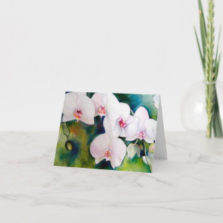 Cartão Angelic Orchids notecard, with envelope