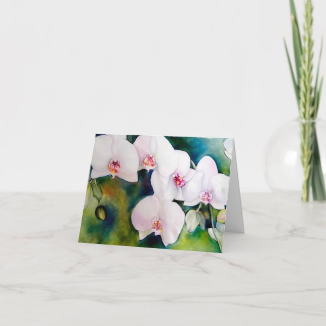 Cartão Angelic Orchids notecard, with envelope (Frente)