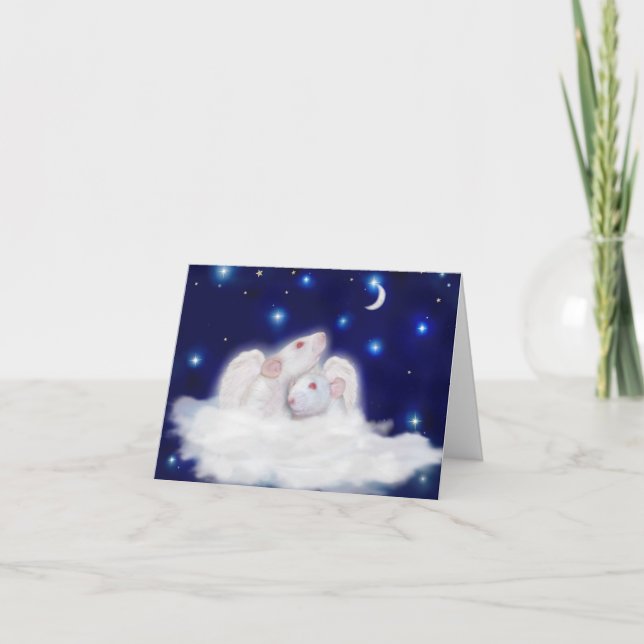 Cartão Angelic Ratties Sympathy Card (Frente)