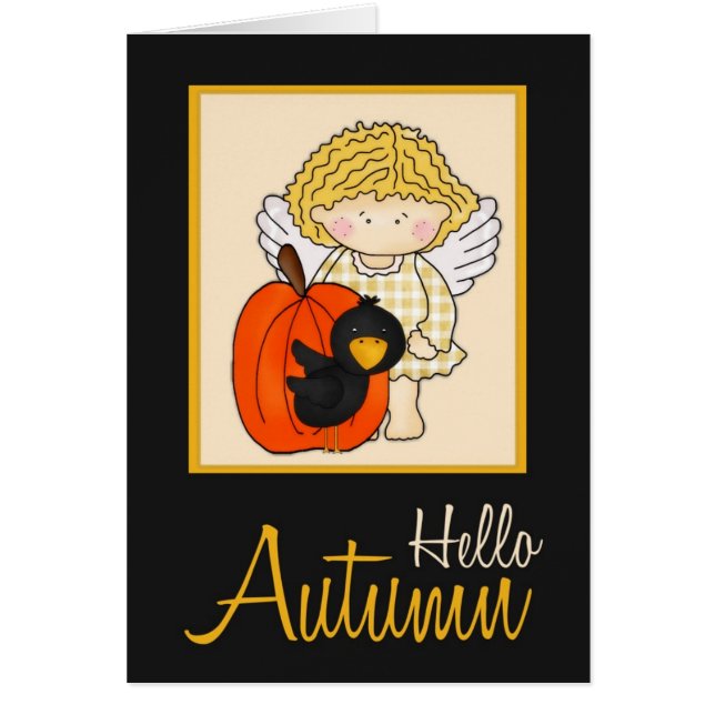 Cartão Angelica Autumn Angel Hello Autumn Card d2 (Frente)