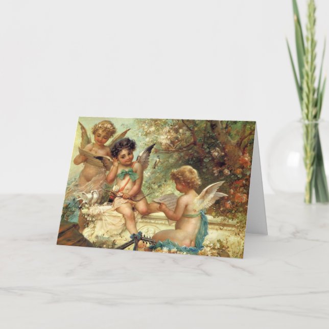 Cartão Angels músicos por Hans Zatzka, Belas Artes Vitori (Frente)