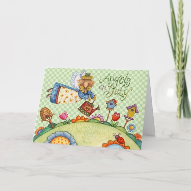 Cartão Angels on Duty - Greeting Card (Frente)