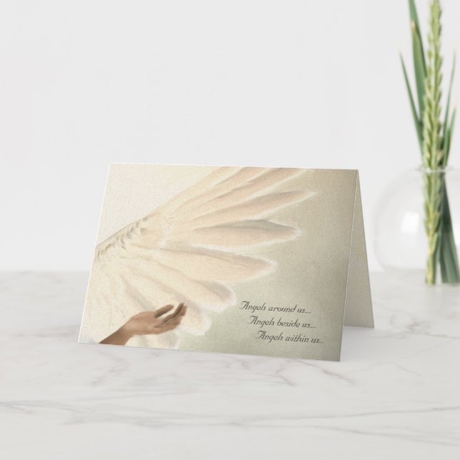 Cartão Angels Wings Greeting Card - Custom Order Template (Frente)