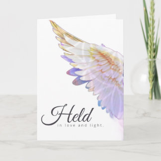 Cartão Angels With You Angel Wing – Held, In Love & Light