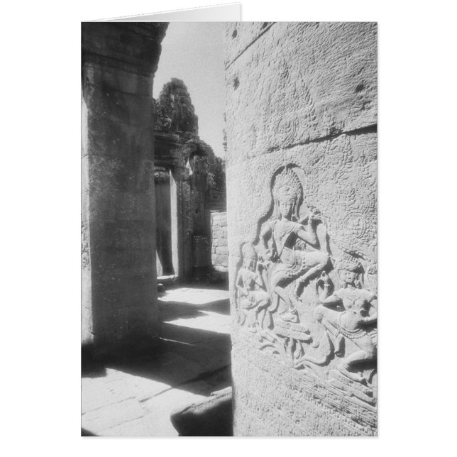 Cartão Angkor Cambodja, Apsara Que Estica O Bayon 2 (Frente)