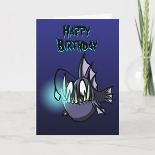 Cartão Angler Fish Birthday Card
