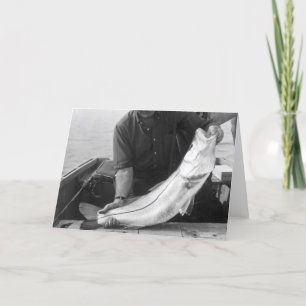 Cartão Angler with Snook, Marco Island, Florida, 1965