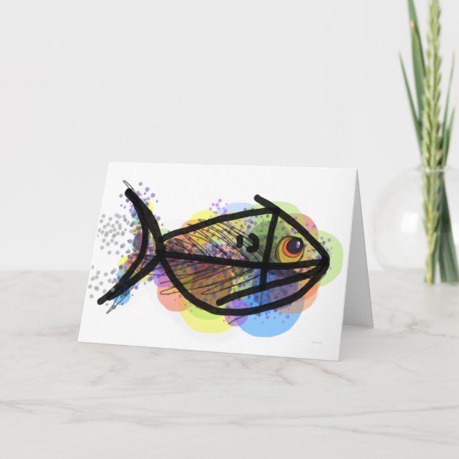 CARTÃO ANGRY FISH GREETING CARD (Frente)
