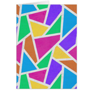Cartão Ângulo brilhante cores mosaico