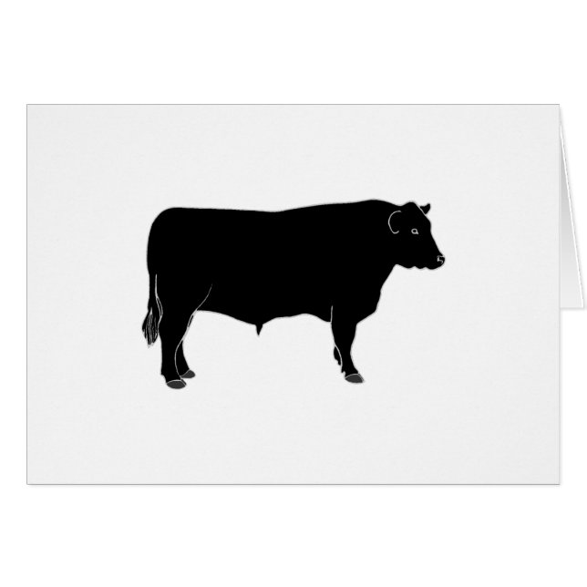 Cartão Angus preto Bull (Frente Horizontal)